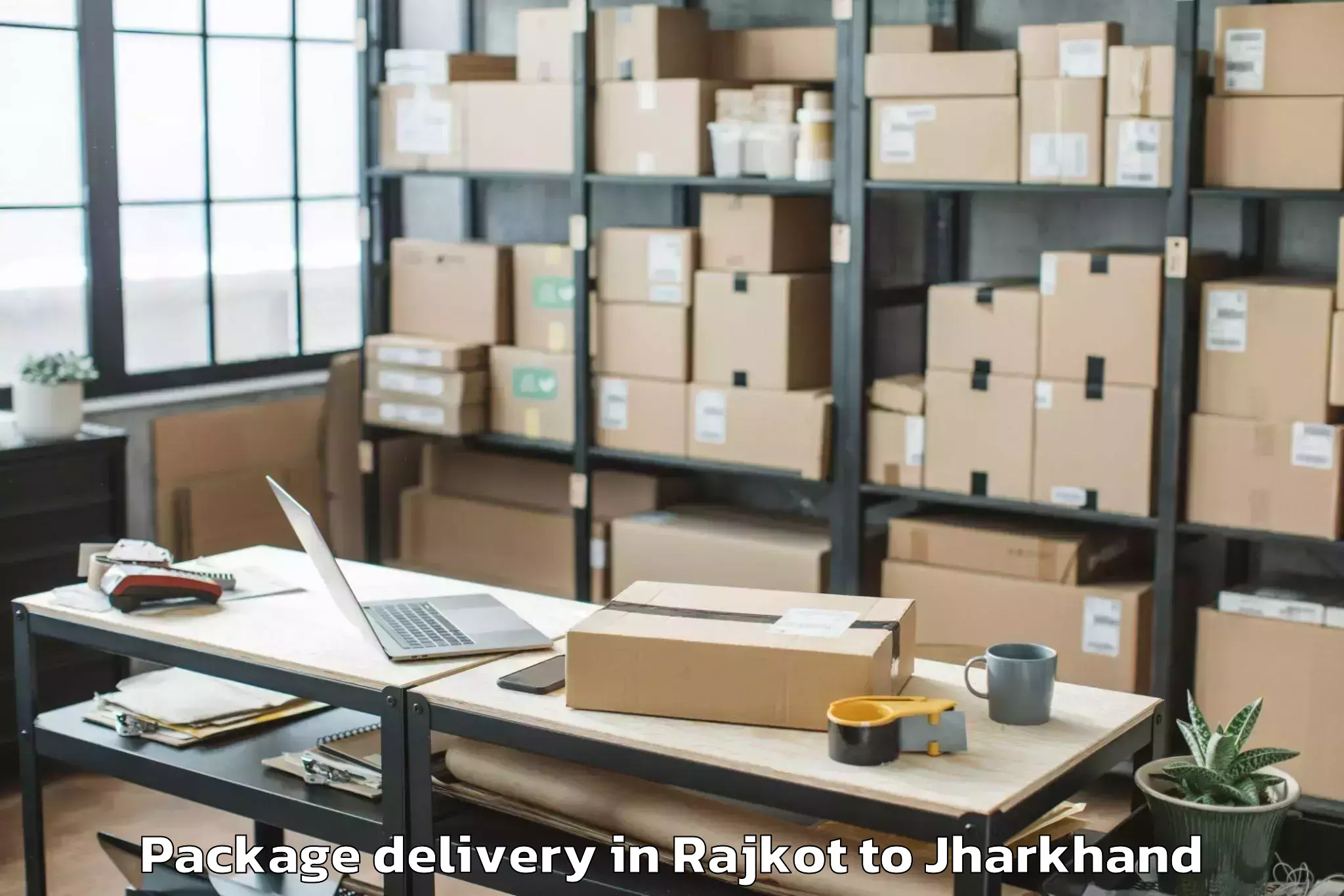 Book Rajkot to Medininagar Daltonganj Package Delivery Online